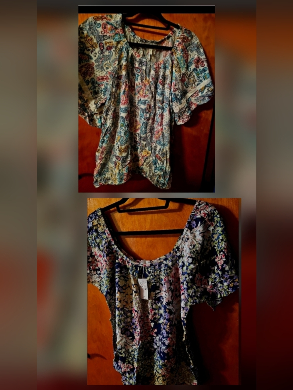 2 Maurices Multicolor Floral Blouse/ Also A Paisley Top